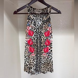 Savanna Jane Cheetah Embroidered Tank Top